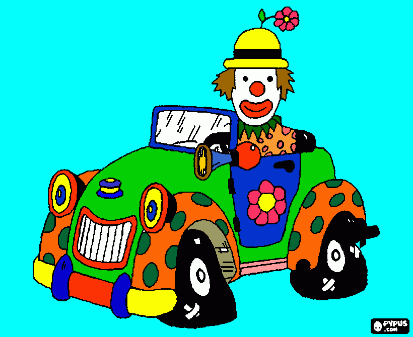 PAYASO PINTADO para colorear