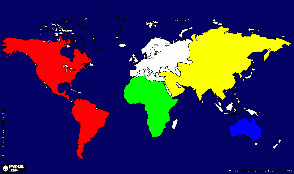 PAÍSES COLOREADO para colorear