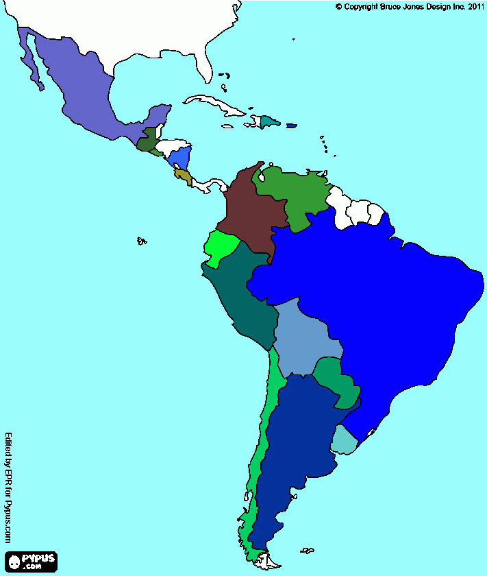 Países Diplo Latinoamérica para colorear