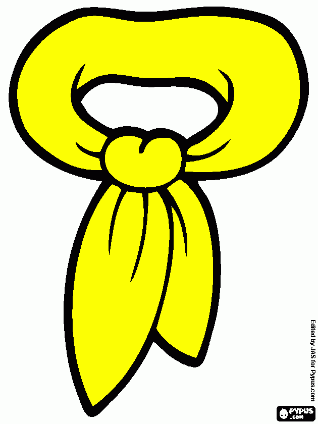 pañoleta amarilla para colorear