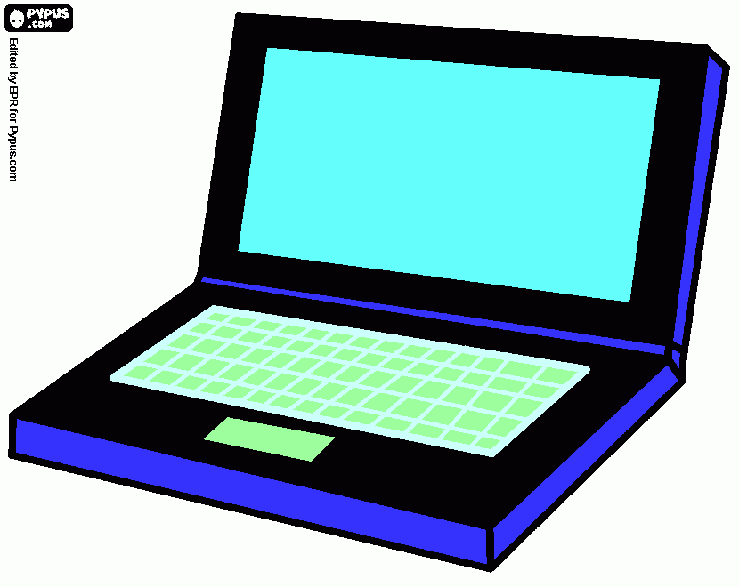 pc portatil para colorear