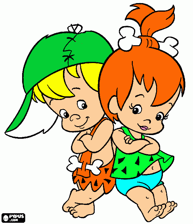 pebbles picapiedra para colorear