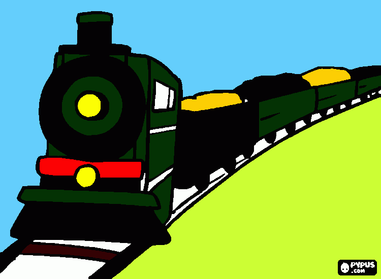 pedro    tren   a vapor para colorear