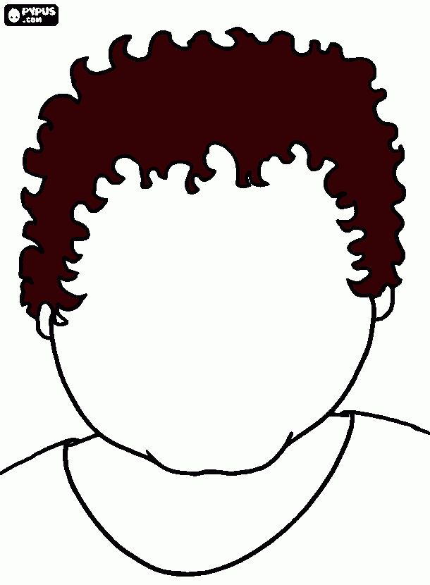 pelo niño para colorear