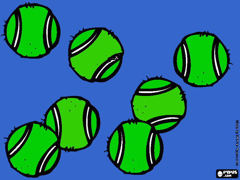 pelotas padel para colorear