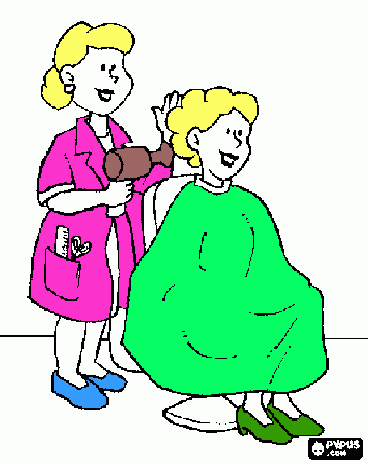 peluqueria para colorear