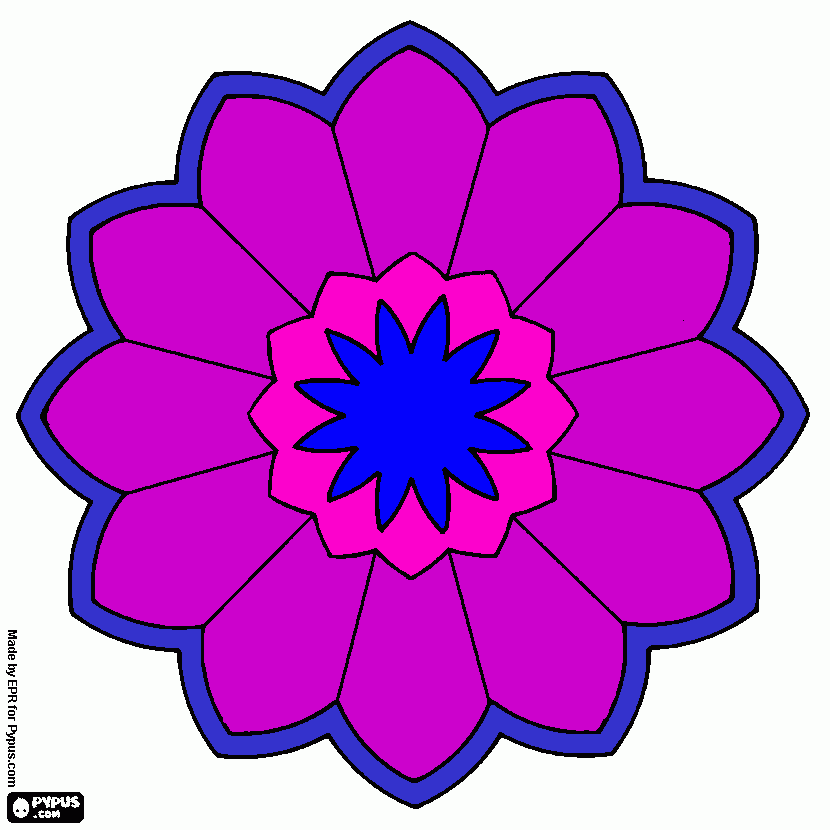 pensamiento  en  mechas para colorear