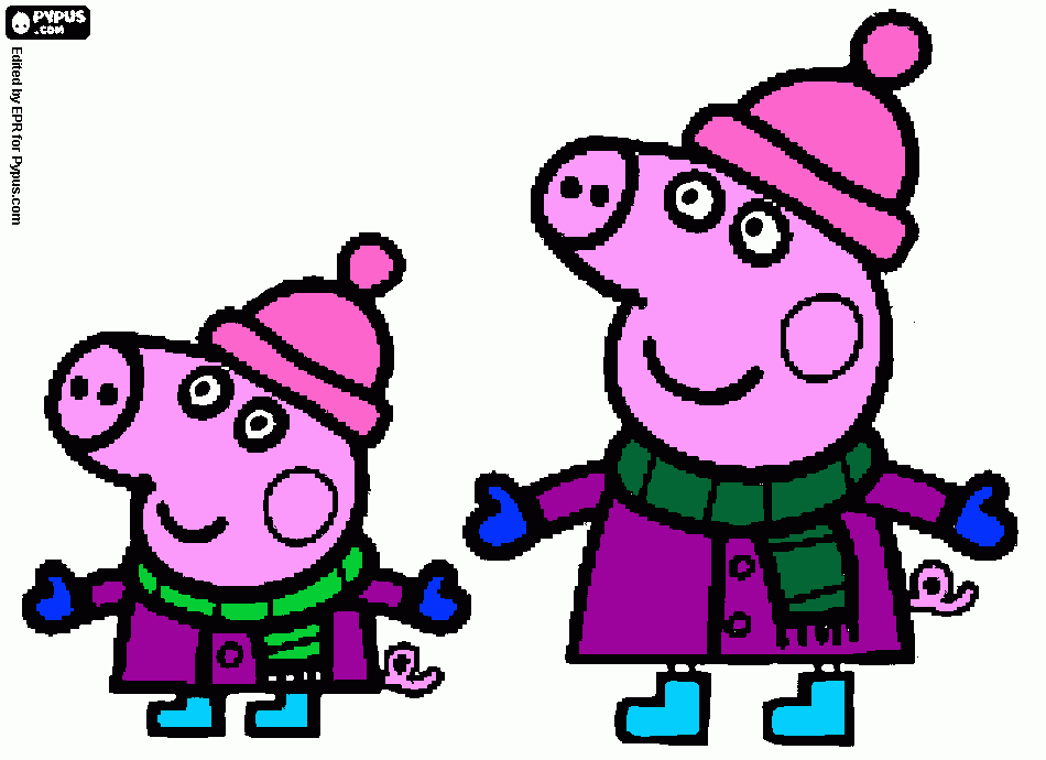 pepa maría para colorear