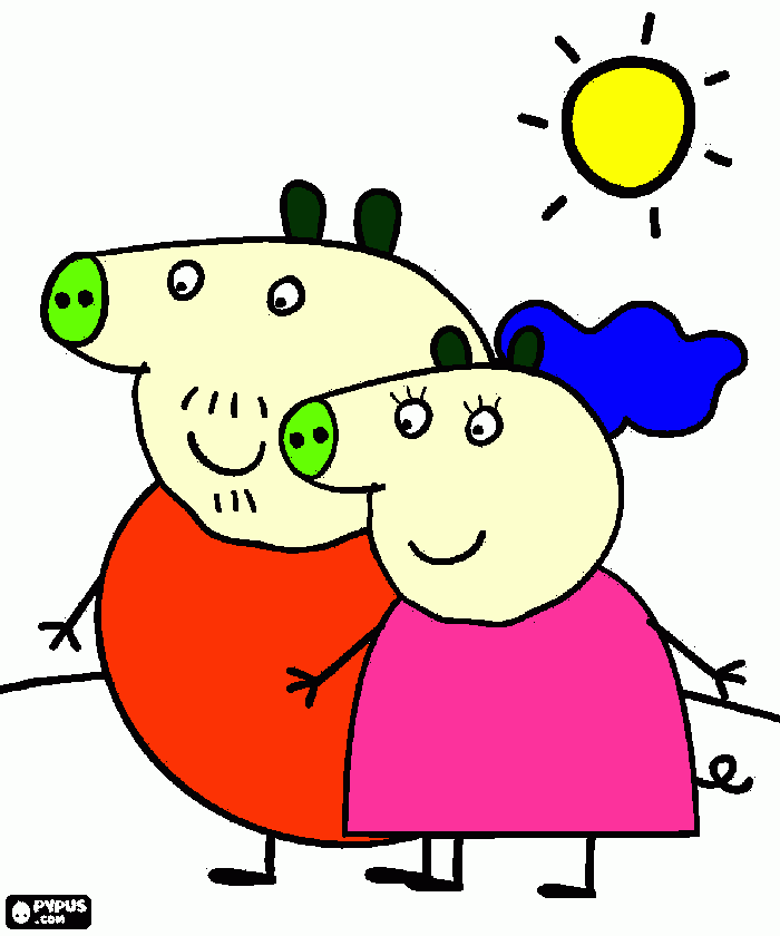 Pepa papis para colorear