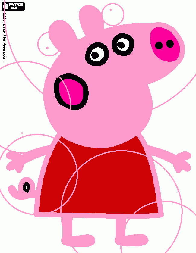 pepa pig abril para colorear