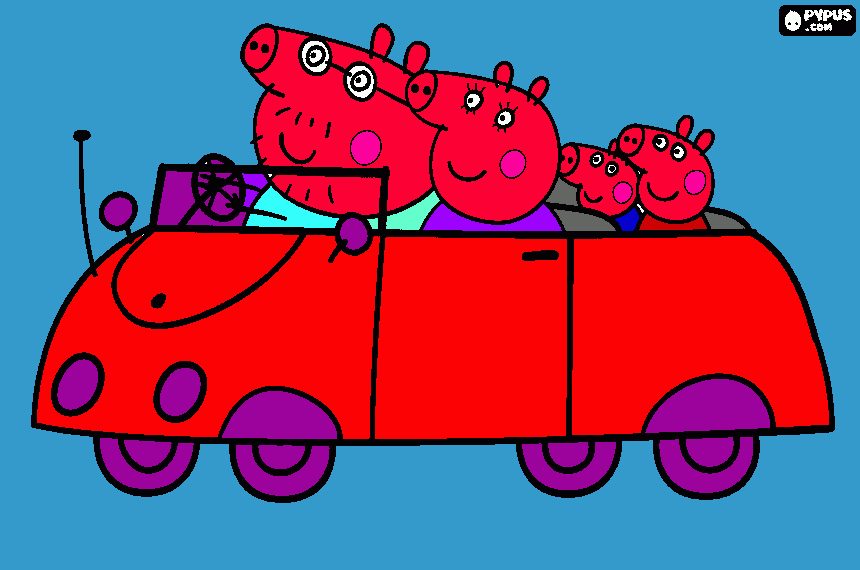 pepa pig de hijita danna para colorear