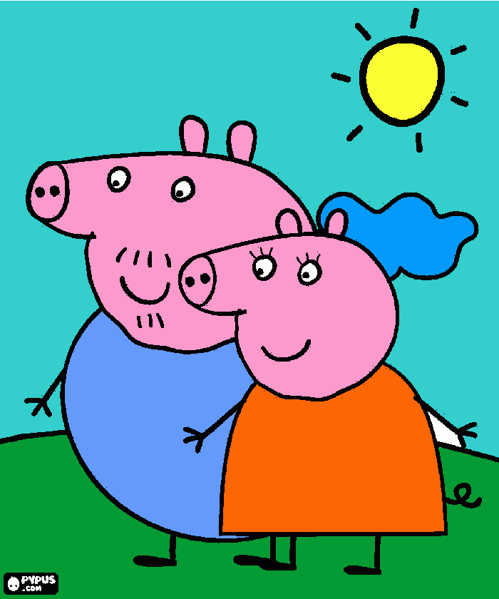 pepita la cerdita para colorear