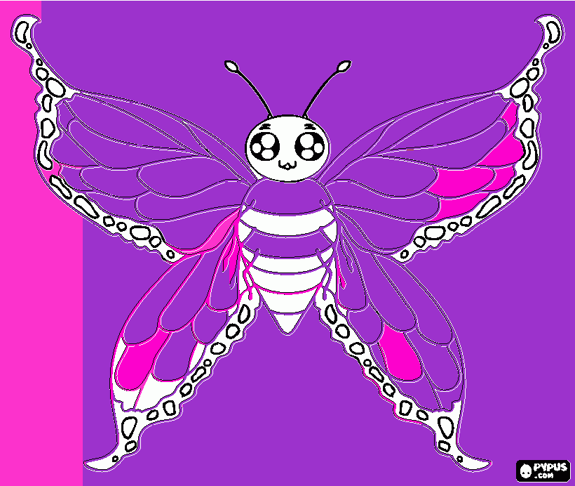 pepita mariposita para colorear