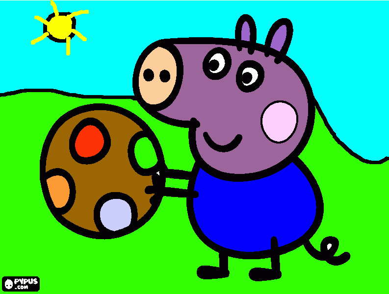 peppa george para colorear