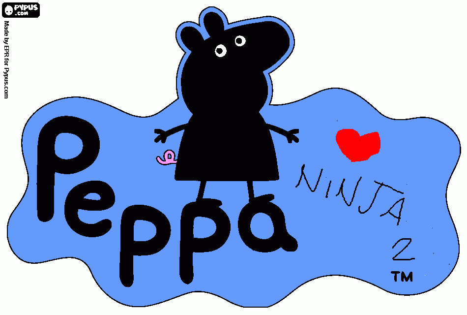 PEPPA NINJA para colorear