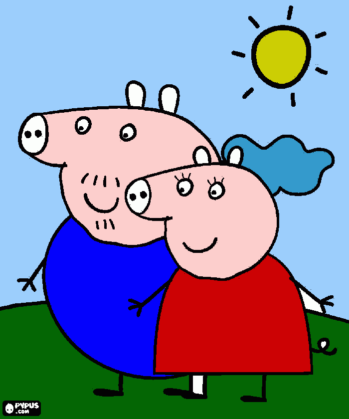 peppa pi para colorear