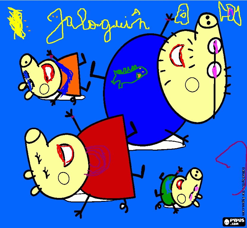 peppa pig jaloguin para colorear