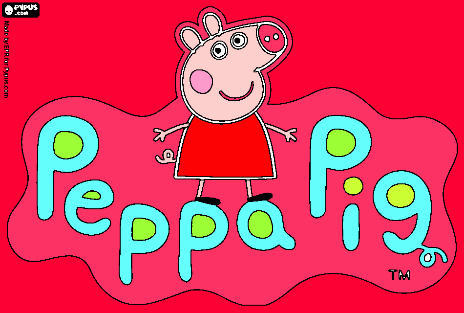 peppa pig soy peppa para colorear