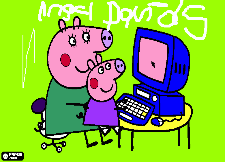 peppa poig para colorear