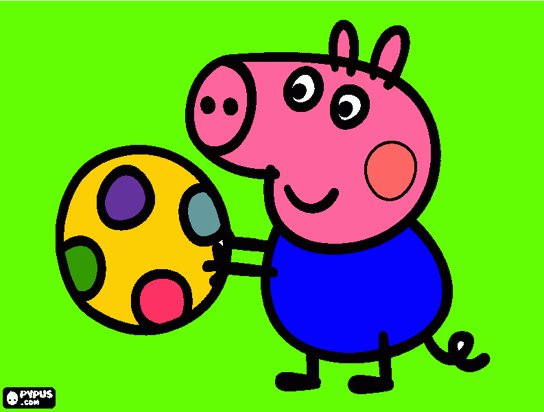 peppa y gorje para colorear