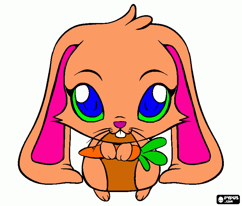 pequena conejita linda para colorear