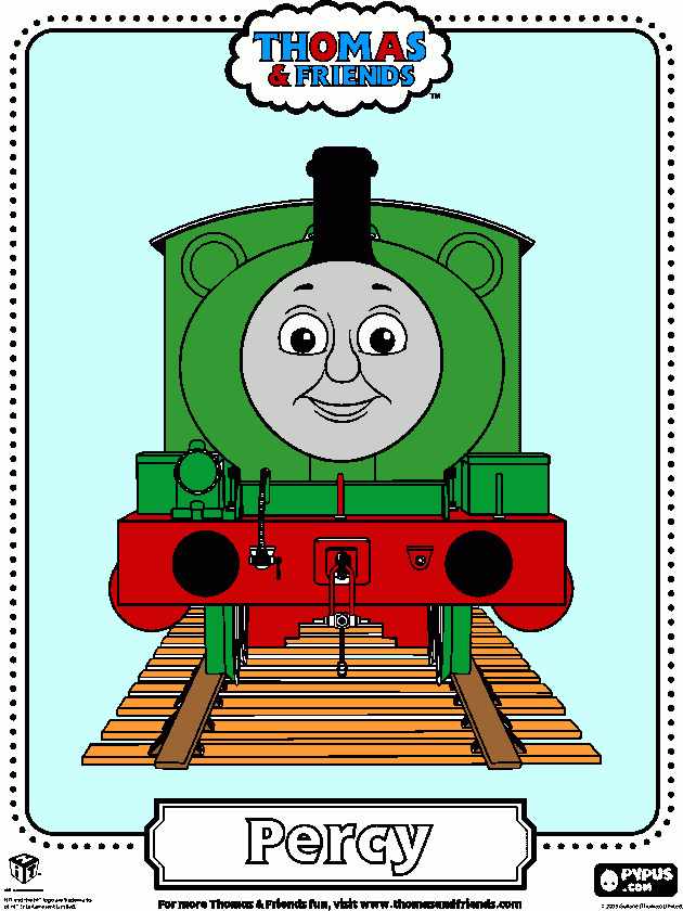 Percy- Amigo de thomas para colorear