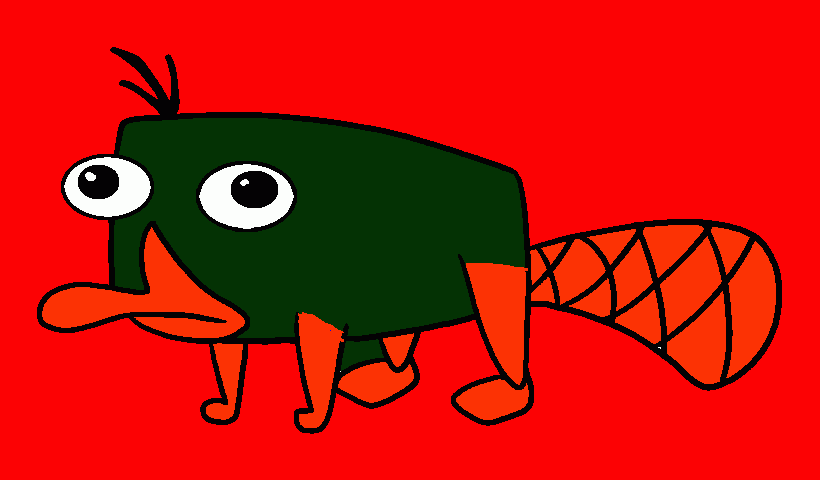 perri el ornitorrinco para colorear