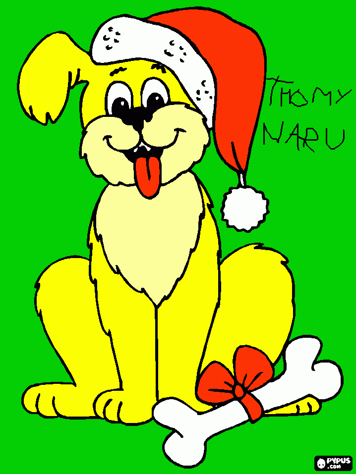 perrita con sombrero (Yuri) para colorear