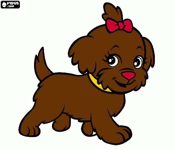 perrita de Polly para colorear