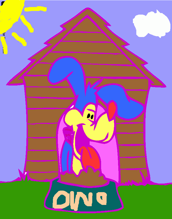 Perrito dino para colorear