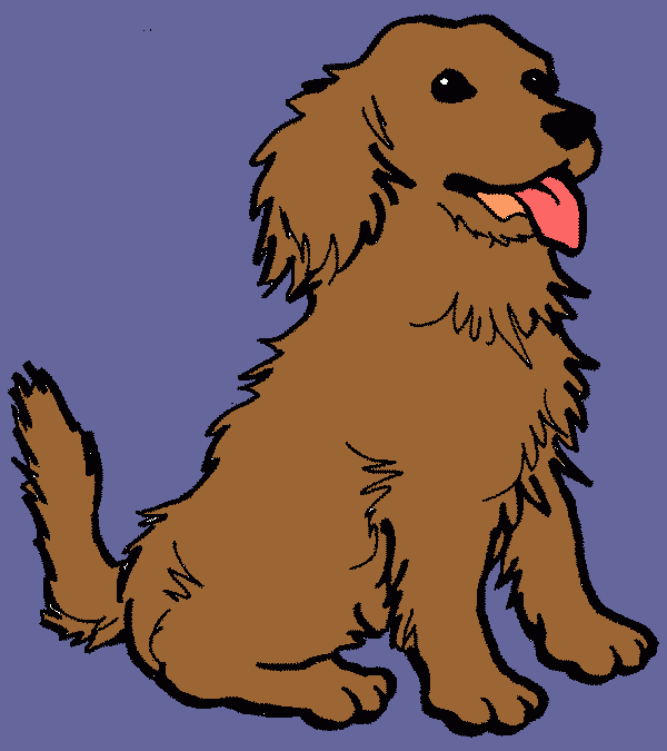 perrito sacando la lengua para colorear