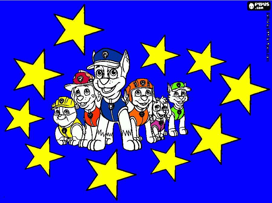 Perritos Noche para colorear