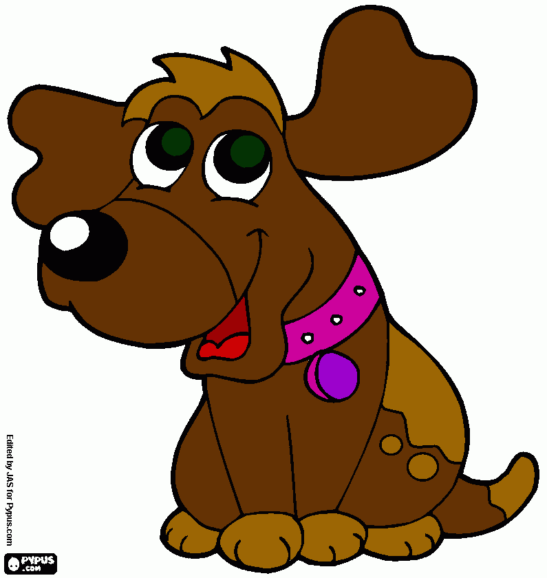 PERRO DE GRANJA para colorear