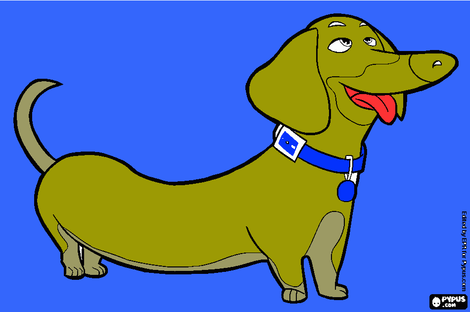 perro de mascota y cafe para colorear