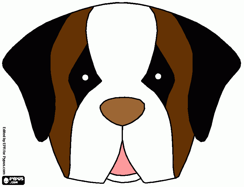 Perro Mascara  para colorear