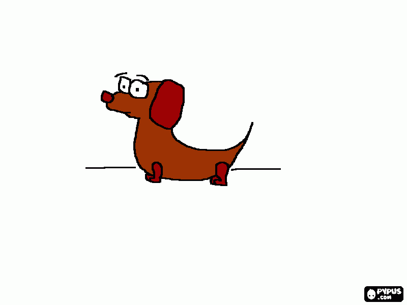 Perro plástica para colorear