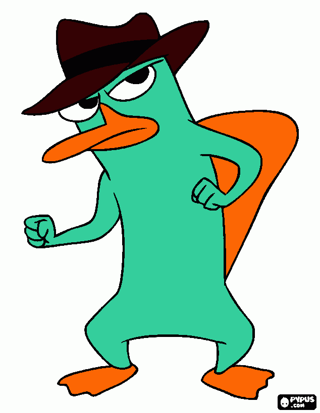 PERRY EL ORNITORINGO para colorear