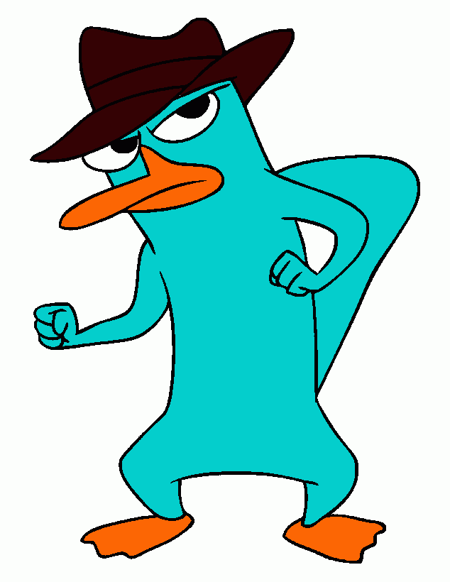 perry el ornitorrinco para colorear