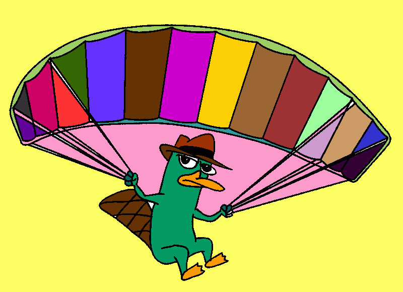 perry ornitorrinco para colorear