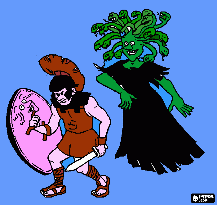 perseo y medusa para colorear, perseo y medusa para imprimir perseo y medusa para colorear, perseo y medusa para imprimir
