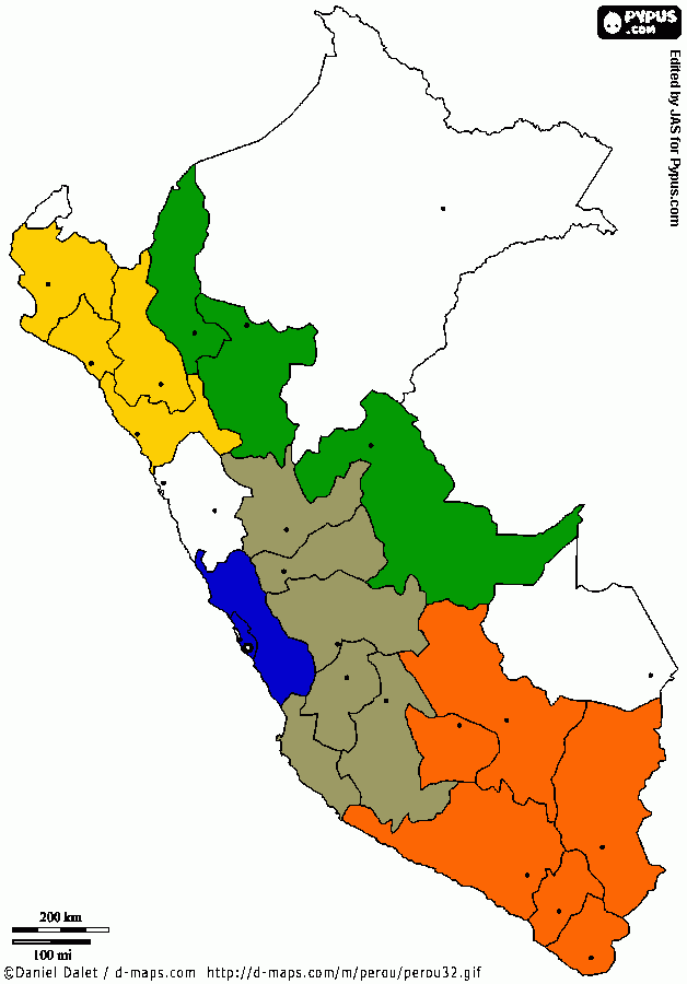 peru region para colorear