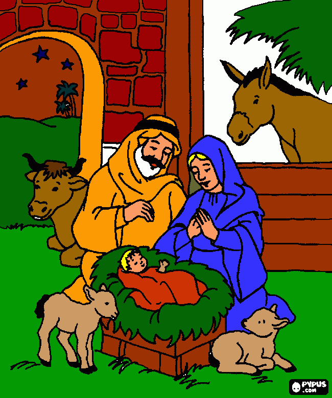 pesebre-burro-el ultimo para colorear