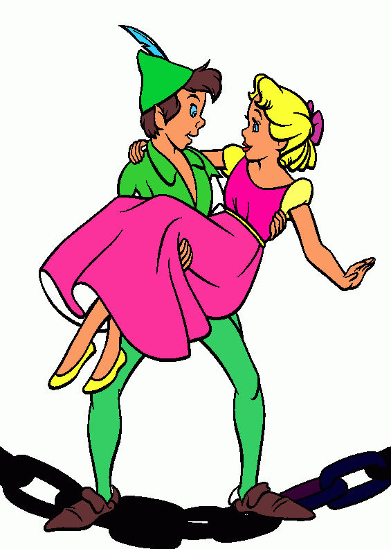 peter pan y wendy para colorear