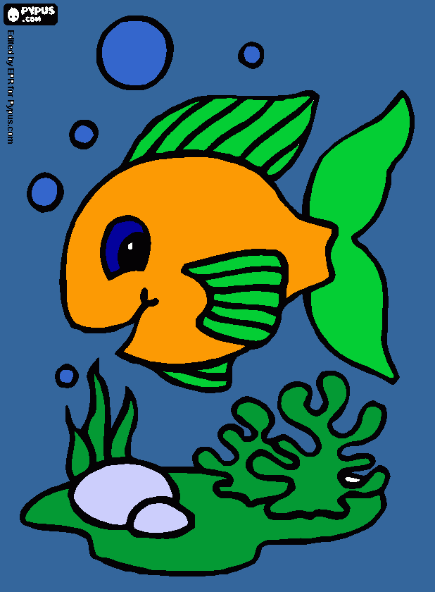 PEZ BONITO para colorear