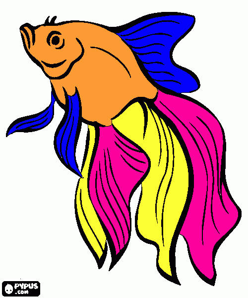 PEZ PINTADO POR MI para colorear
