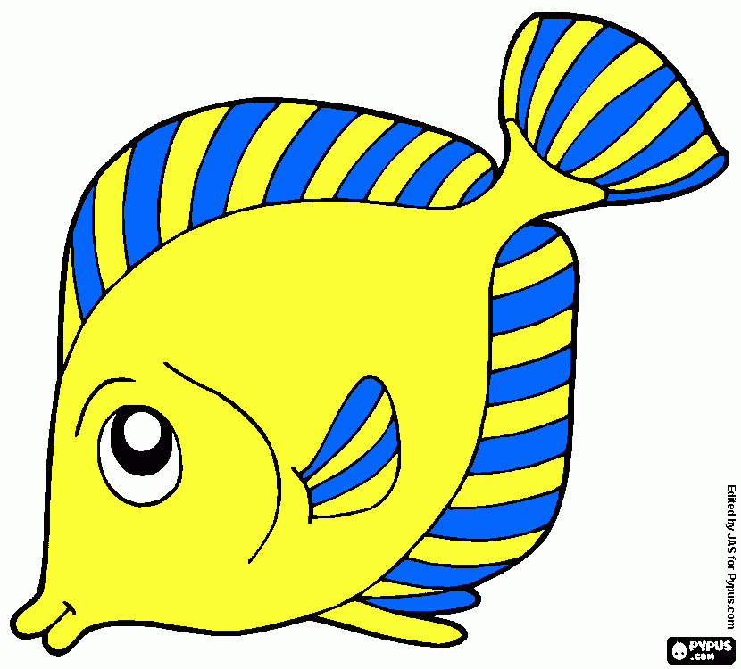 pez rallado para colorear