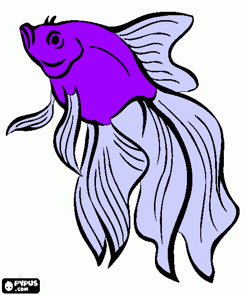 pez violeta para colorear