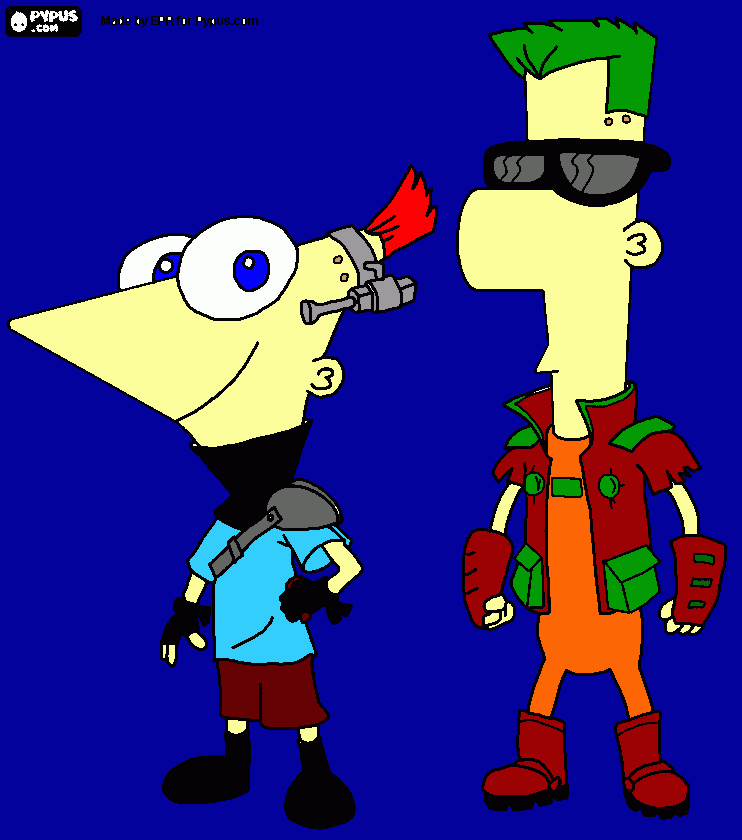phineas ferb para colorear