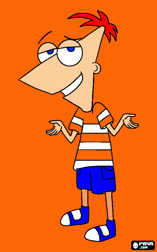 phineas flin para colorear