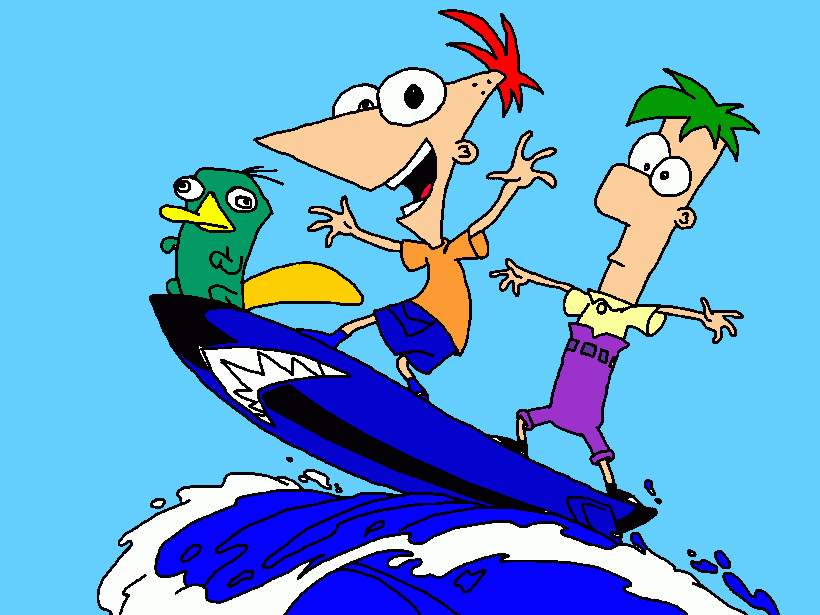phineas y ferd para colorear